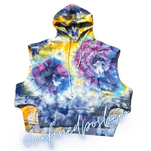 Free People Movement In Motion Muscle Sweat size Small NEW White Tie Dye - Picture 3 of 7